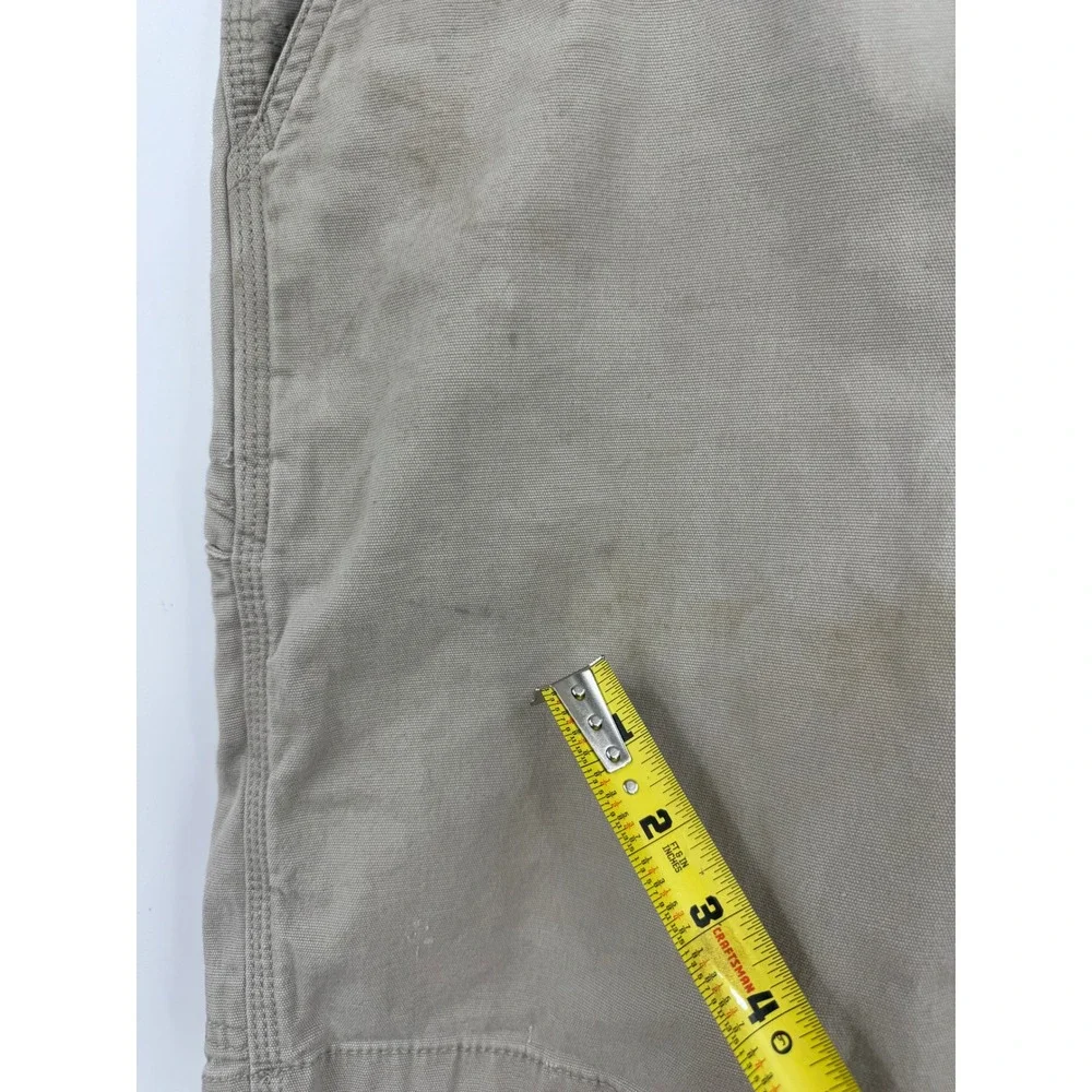 Carhartt Mens Relaxed Fit Canvas Work Shorts Khaki Tan 102514-232 Size 33